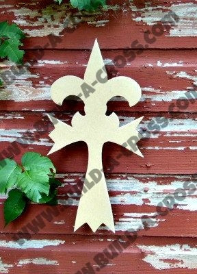 Cross 2 Unfinished Wooden Paint-able Wall Hanging Stackable