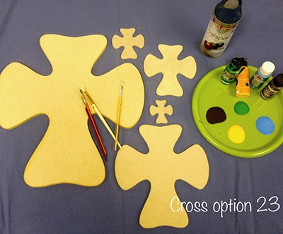 Cross 23 Unfinished Wooden Paint-able Wall Hanging Stackable