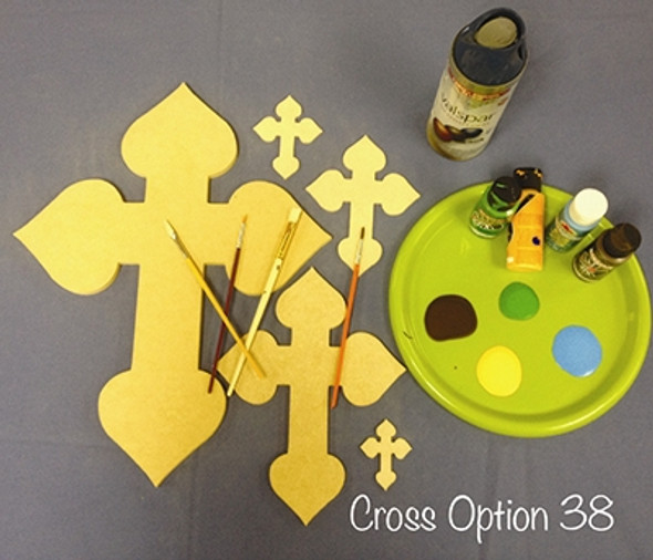 UNFINISHED WOODEN CROSS Paint-able WALL HANGING STACKABLE CROSS (38)