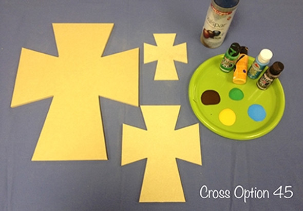 UNFINISHED WOODEN CROSS Paint-able WALL HANGING STACKABLE CROSS (45)