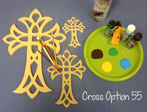 UNFINISHED WOODEN CROSS WALL HANGING STACKABLE CROSS (55)