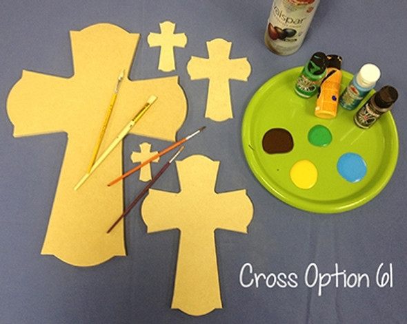Unfinished Wooden Cross Paint-able Wall Hanging Stackable Cross 61