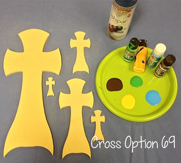 Unfinished Wooden Cross Paint-able Wall Hanging Stackable Cross 59