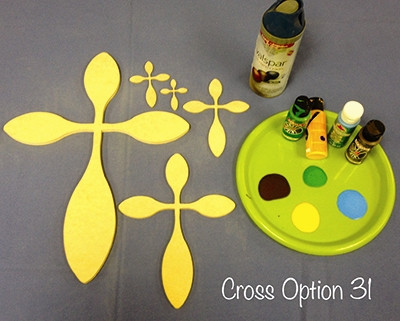 Unfinished Wooden Cross Paint-able Wall Hanging Stackable Cross 31