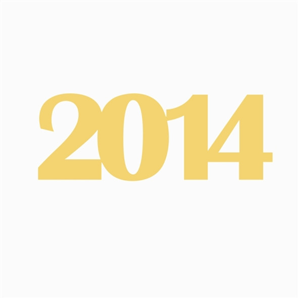 2014 Unfinished Wooden Connected Numbers Paintable Wall Hanging