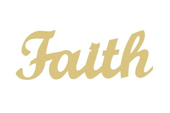 Unfinished Wooden Connected Word-Faith