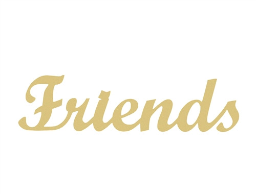 Unfinished Wooden Connected Word, Friends, Alphabet Paintable DIY