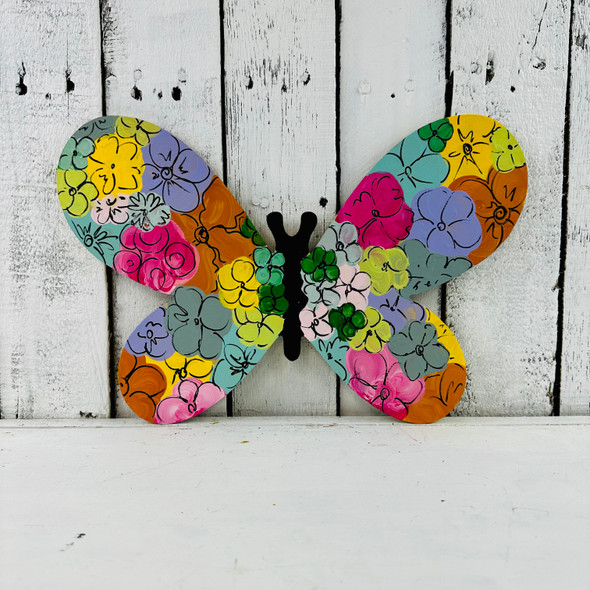 Wide Butterfly Unfinished Cutout, Wooden Shape, Paintable Wooden MDF