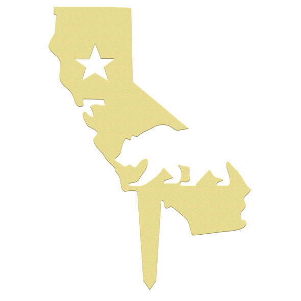 Unfinished outdoor DIY wooden yard art pattern California montage sign