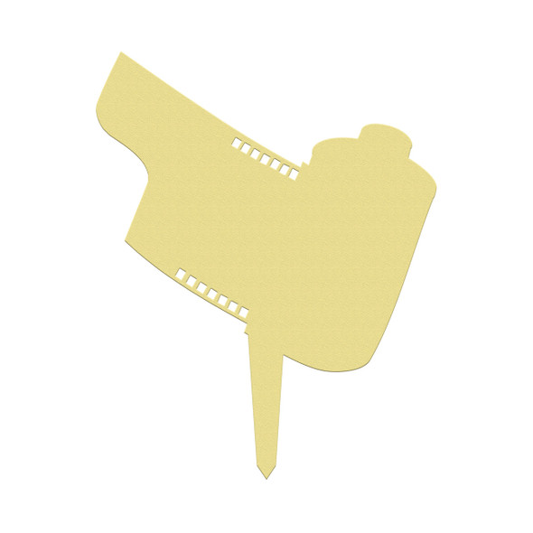 Unfinished outdoor DIY wooden yard art pattern camera film sign