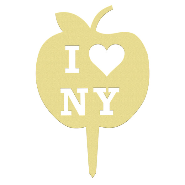 Unfinished outdoor DIY wooden yard art pattern Apple NYC sign