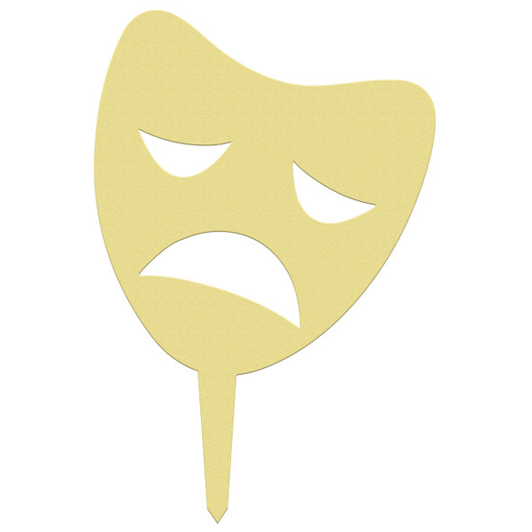 Unfinished outdoor DIY wooden yard art pattern sad mask sign