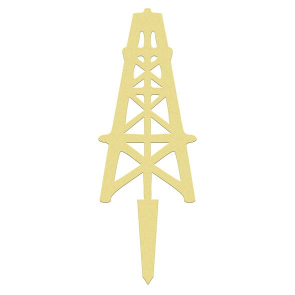 Unfinished outdoor DIY wooden yard art pattern oil rig sign