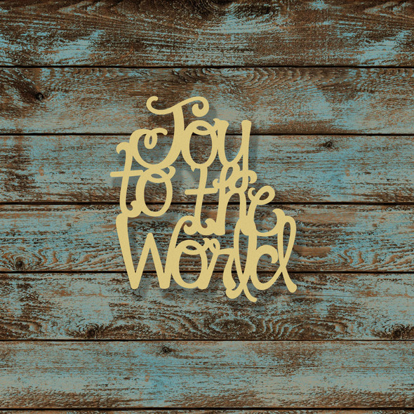 Joy to the World Word Unfinished Cutout, Wooden Shape, MDF DIY Craft
