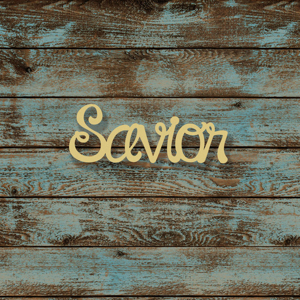 Unfinished Wooden Connected Curly Word, Savior, Alphabet Paintable DIY