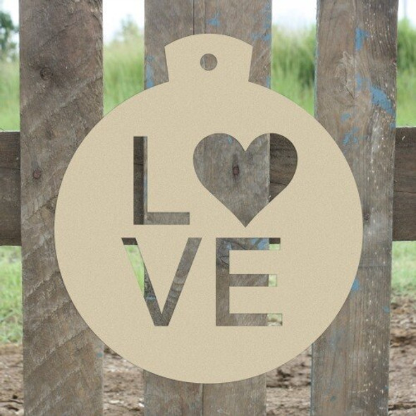 Christmas Ornament Love Unfinished Cutout