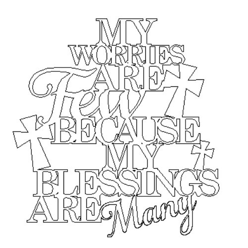 My worries are few because my blessings are many Word
