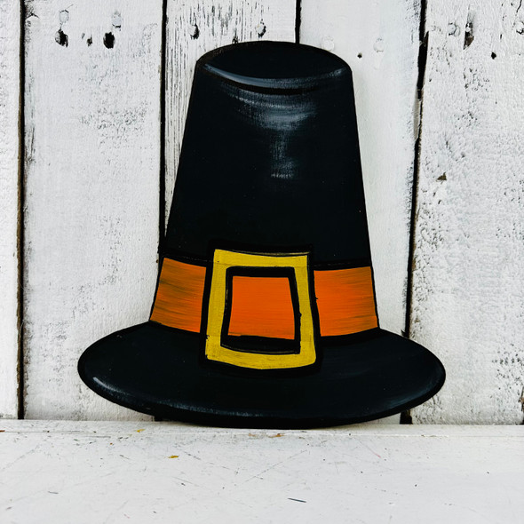 Pilgrim Hat Cutout, Wooden(MDF) Shape, Paintable DIY