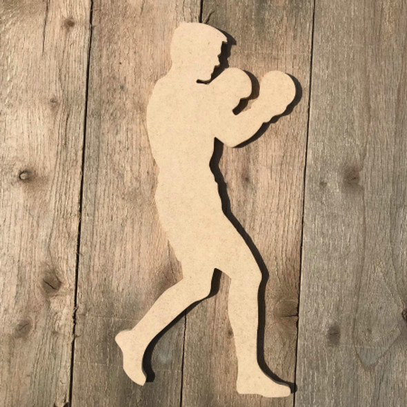 Boxer Southpaw Boxing Wooden Sport Shape MDF Wooden Cutout