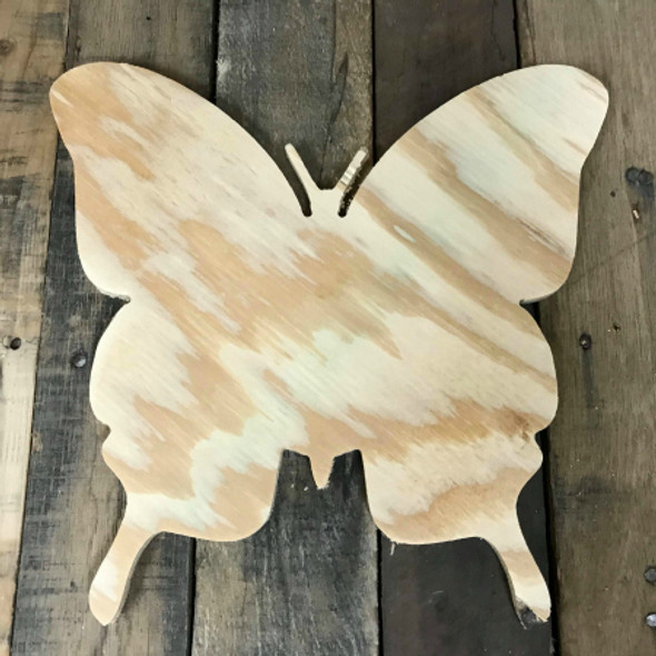Wooden Pine Cutout, Butterfly, Unfinished Wood Shape, DIY Craft