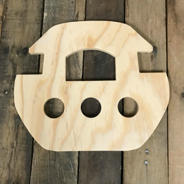 Wooden Pine Shape, Ark, Unpainted Wood Cutout Craft