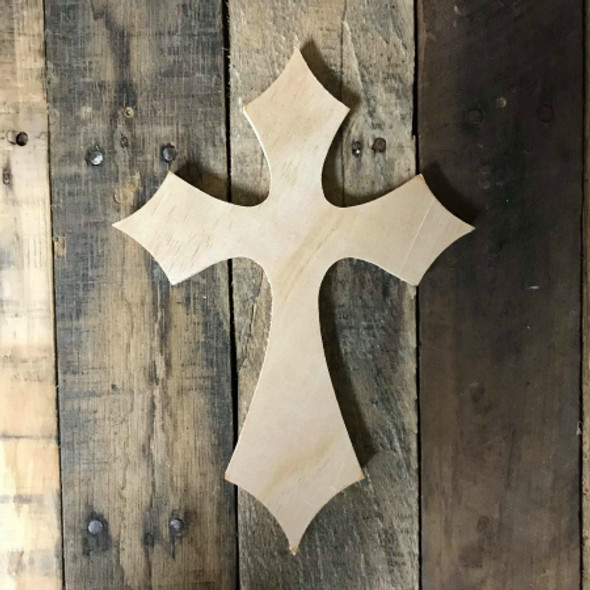Wooden Wall Cross, Unfinished Wood Cross Craft, DIY Pine (39)