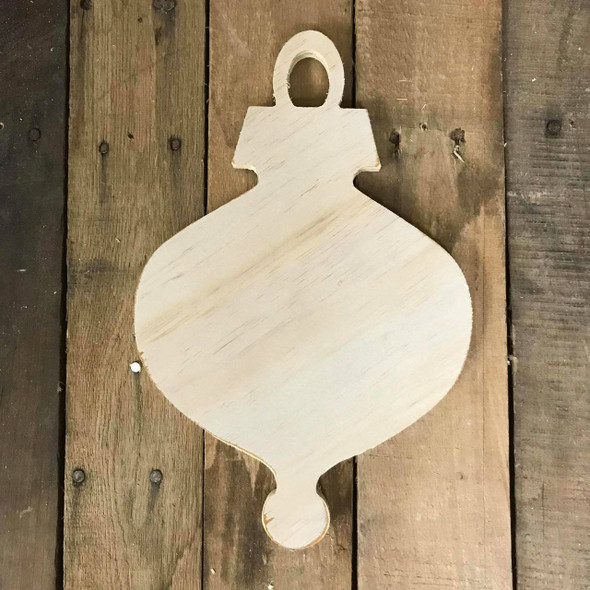 Wood Pine Shape, Ornament 2, Unpainted Wooden Cutout DIY