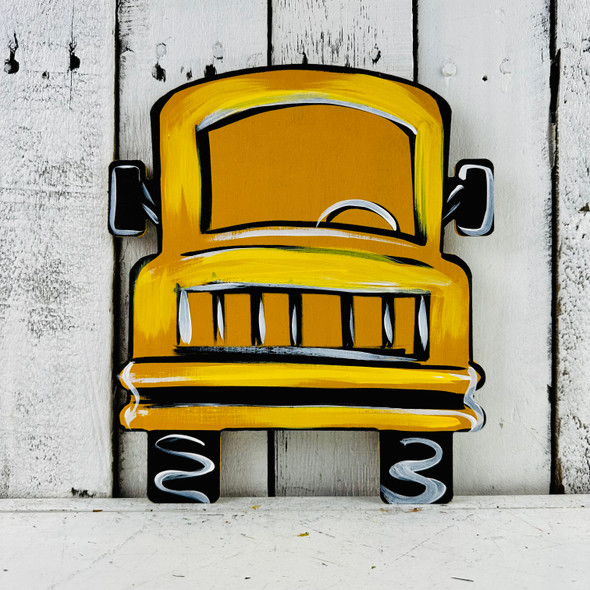 School Bus, Unfinished Wood Shape, DIY, Back to School Classroom Shape Cutout