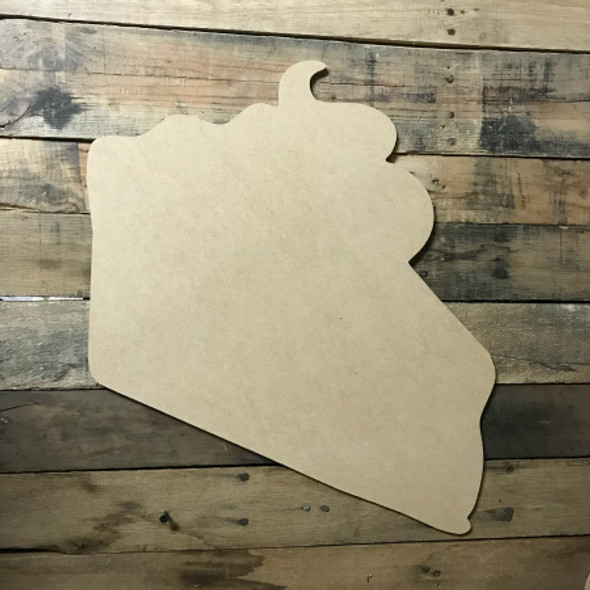 Pumpkin Pie 2, Craft Unfinished Wood Shape, Wood Cutout