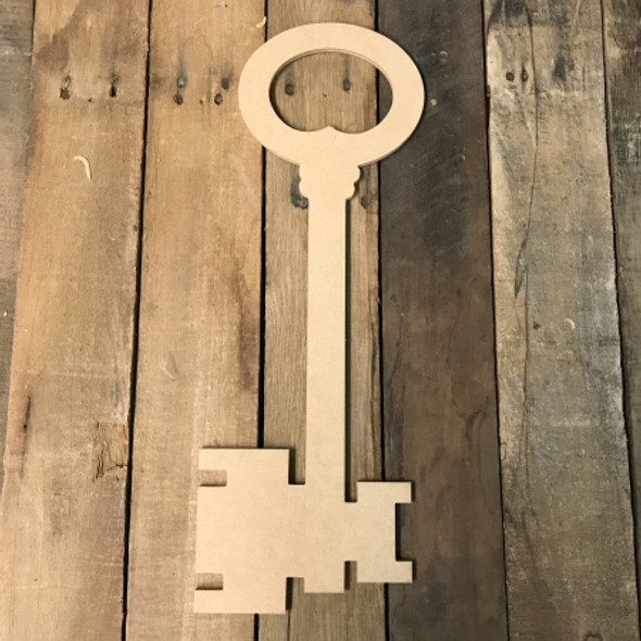 Wood Craft Key Cut out, Wood Key Shape, Paintable