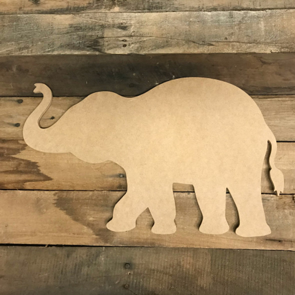 Elephant Cutout, Unfinished Elephant Shape, DIY Wood Craft