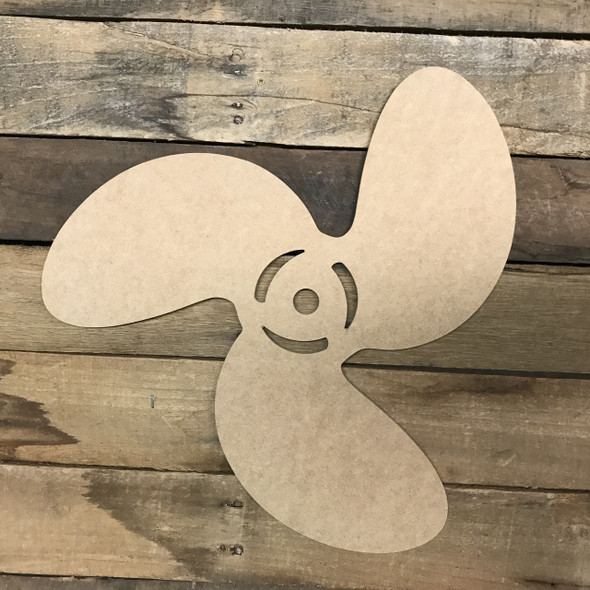 Boat Propeller Wood Shape, Unfinished Wooden Cutout