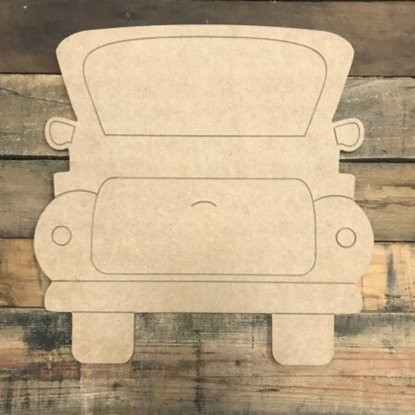 Original Truck Unfinished Wooden Cutout Craft Paint by Line