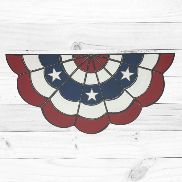 American Bunting  Flag, Wooden Paint-able, Paint by Line