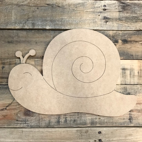 Snail Cutout, Unfinished Shape, Paint by Line