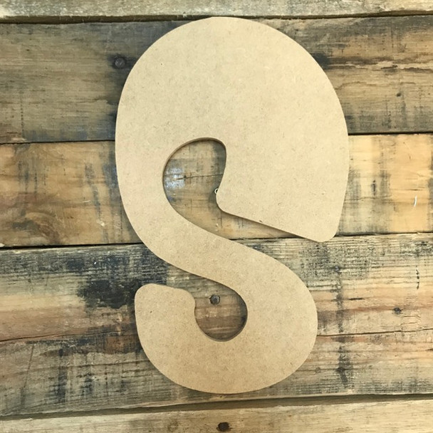 Block letter S are painted wooden letters for the wall.