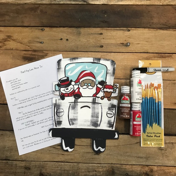 Christmas Truck with Frosty, Paint Kit, Video Tutorial and Instructions