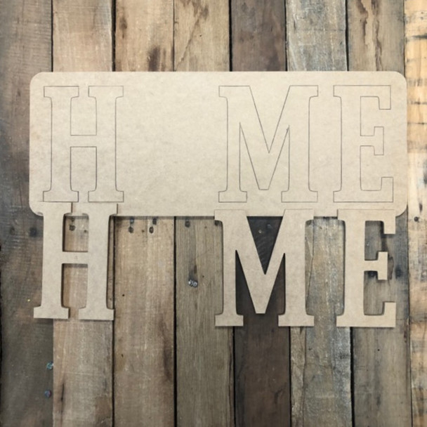 Home Plaque For Seasonal Kit Wood Cutout, Paint by Line