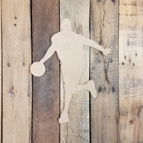 Basketball Dribbler Wooden Shape, Paintable Wooden MDF