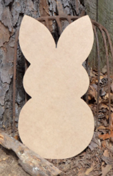 Wooden Pine Cutout, Snow Bunny, Unfinished Wood Shape