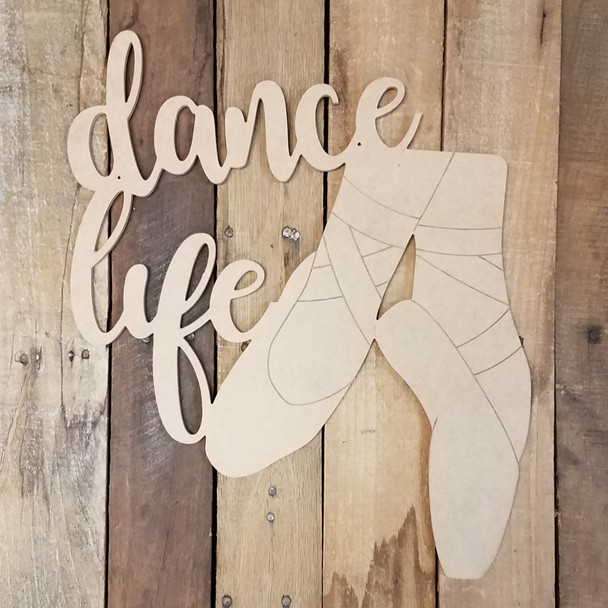 Dance Life Ballet Feet Craft Shape Paint by Line