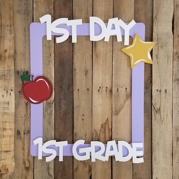 1st Day Back to School Photo Prop Kit, Unfinished Wooden Classroom Kit