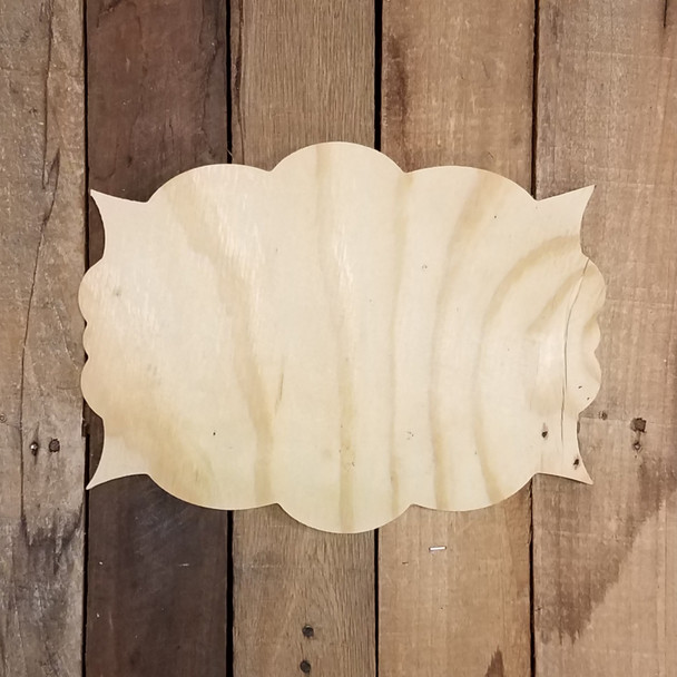 Pine Unfinished Wooden Kristin Plaque Paint-able Craft Shape