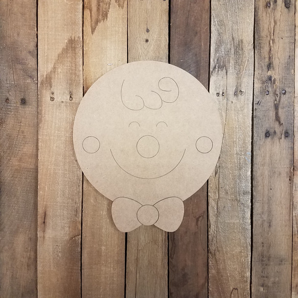 Gingerbread Man Face, Unfinished Wooden Craft, Paint by Line