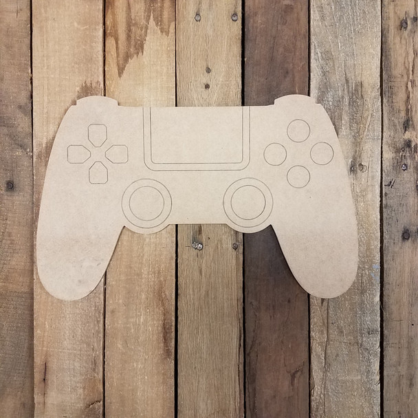 Playstation Controller Cutout, Unfinished Craft Shape, Paint by Line