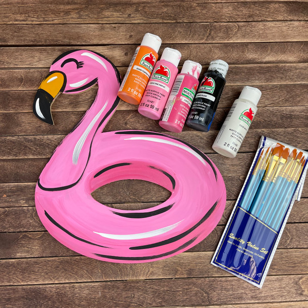 Flamingo Pool Floaty Paint Kit, Video Tutorial and Instructions