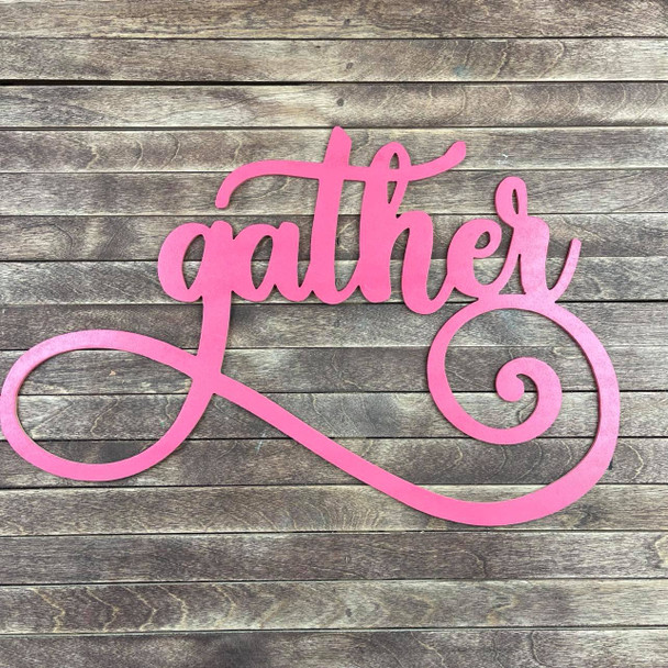 Gather, Unfinished Wooden Connected Word, Alphabet Paintable DIY