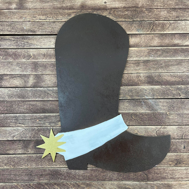 Cowboy Boots With Spurs, Wooden Shape Unfinished Cutout, Paintable MDF Craft