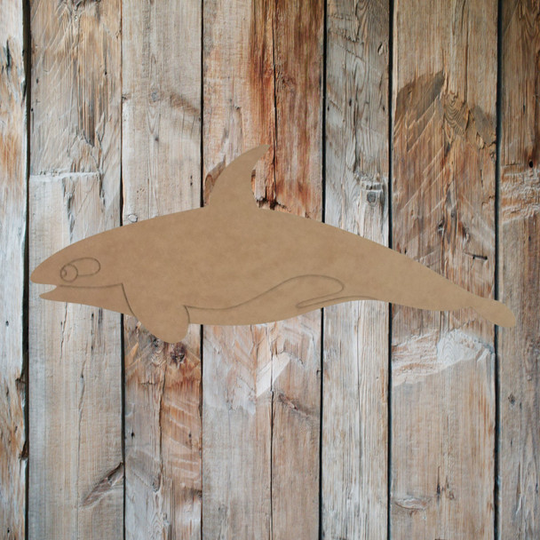 Wooden Shark Shape, Paint by Line, Wood Craft Cutout