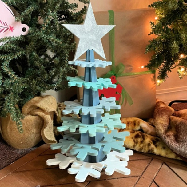 Stackable Snowflake Tree, Unfinished MDF Craft Project